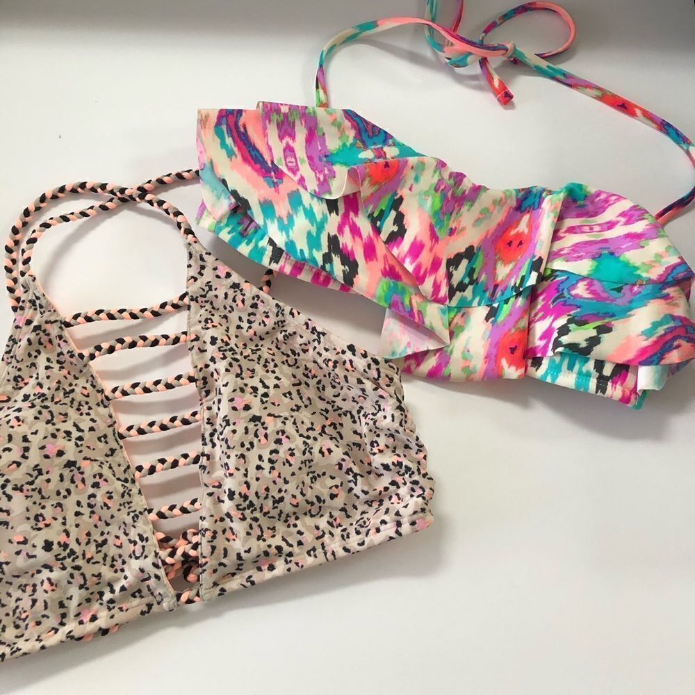 2 Cute Bikini Tops EUC